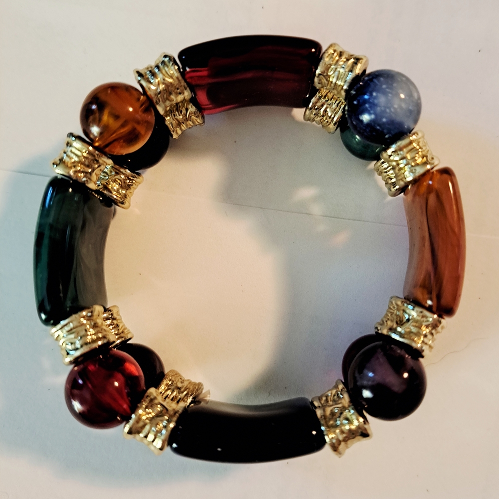 Jewel Tone Lucite Bracelet